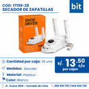 C01 SECADOR DE ZAPATILLAS COD: 17198-28 CJN POR 30 UND