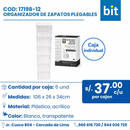 C01 ORGANIZADOR DE ZAPATOS PLEGABLE COD:17198-12 / CY-6 CJN 6 UND