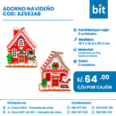 C01 ADORNO NAVIDEÑO COD: A2563AB CJN 8 UNID