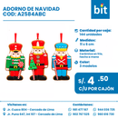 C01 ADORNO DE NAVIDAD COD: A2584ABC CJN 144 UNID
