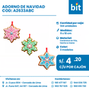 C01 ADORNO DE NAVIDAD COD: A2633ABC CJN 144 UNID