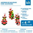 C01 ADORNO DE NAVIDAD COD:  AA446ABC CJN 144 UNID