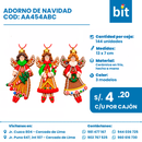 C01 ADORNO DE NAVIDAD COD: AA454ABC CJN 144 UNID