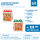 C01 ADORNO NAVIDEÑO COD: E2501AB CJN 8 UNID
