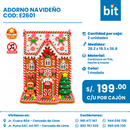 C01 ADORNO NAVIDEÑO COD:  E2601  CJN 2 UNID