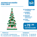 C01 ADORNO NAVIDEÑO COD: E2613 CJN 4 UNID