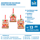 C01 ADORNO DE NAVIDAD COD:  HA2681ABC CJN 48 UNID