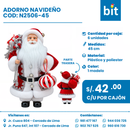 C01 ADORNO NAVIDEÑO COD: N2506-45 CJN 6 UNID