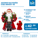 C01 ADORNO NAVIDEÑO COD: NN4011-45 CJN 6 UNID