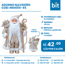 C01 ADORNO NAVIDEÑO COD:  NN4015-45 CJN 6 UNID