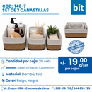 C01 SET DE CANASTILLAS COD:140-7 CJN 20 SET
