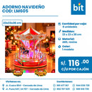 ADORNO NAVIDEÑO COD: LM605 CJN X 8 UNID