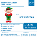 C01 GLOBOS NAVIDEÑOS COD: DZ040 CJN 500 UND