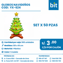 C01 GLOBOS NAVIDEÑOS COD: YX-624 CJN 500 UND