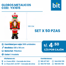C01 GLOBOS NAVIDEÑOS  COD: YX1615 CJN 500 UND