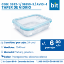 C01 TAPER DE VIDRIO COD: 3832-1 CJN POR 24 UNID
