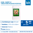 C01 TABLA PARA PICAR DE PLÁSTICO COD: 34257-2 CJN POR 24 UNID