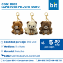 C01 LLAVERO DE PELUCHE COD:11032 CJN 360 UND