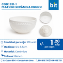 C01 PLATO DE CERAMICA COD:331-1  CJN 100 UND