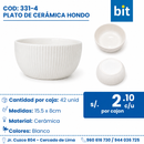 C01 PLATO HONDO COD:331-4 CJN 42 UND