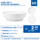 C01 PLATO HONDO COD:331-7 CJN 40 UND