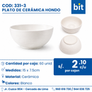 C01 PLATO HONDO COD:331-3 CJN 60 UND