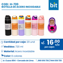 C01 BOTELLA DE ACERO INOXIDABLE COD:H-720 CJN 20 UND