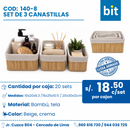 C01 SET DE CANASTILLAS COD:140-8 CJN 20 SET
