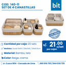 C01 SET DE CESTA DE ALMACENAMIENTO COD:140-11 CJN 20 SET
