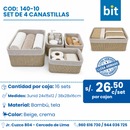 C01 SET DE CESTA DE ALMACENAMIENTO COD:140-10 CJN 16 SET