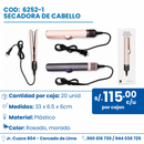 C01 SECADOR DE PELO COD:6252-1 CJN 20 UND
