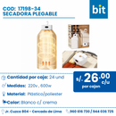 C01 SECADORA PLEGABLE COD:  17198-34 CJN POR 24 UND