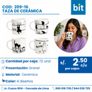 C01 TAZA DE CERAMICA COD:209-16 CJN 72 UND