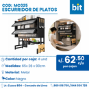 C01 ESCURRIDOR DE PLATOS COD: MC025 CJN 4 UND