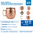 C01 VASO DE ACERO INOXIDABLE COD: 16165-3 CJN POR 24 UND