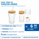 C01 VASO DE VIDRIO COD: 3510-14 CJN POR 98 UNID