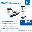 C01 SET BASICO DE JARRA CON TAZA COD:AVIDI-12 CJN POR 24 SET