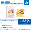 C01 SET DE MINI BLOQUES PARA ARMAR FLORES COD: P1294 CJN 36 SET