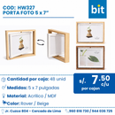 C01 PORTA FOTO COD: HW327 / 5 x 7” / 12.7 cm CJN 48 UNID