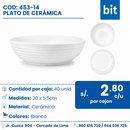 C01 BOWL DE CERAMICA COD: 453-14  CJN 40 UNID