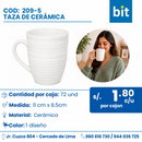 C01 TAZA DE CERAMICA COD:209-5 CJN 72 UND