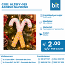 C03 ADORNO ARBOL NAVIDENO DE ESPUMA EN FORMA DE BASTON DE 12X15CM/ COD: HL25FY-169 - CJN 240 UNDS