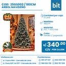 C03 ÁRBOL NAVIDEÑO GS / COD:25GS003 - 180 - 942 RAMAS- CJN 1 UND