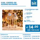 C03 ADORNO NAVIDEÑO DE 50 CMS  / COD: CR2502-50 - CJN 72 UNDS