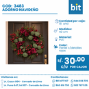 C03 ADORNO NAVIDEÑO/ COD: 3483- CJN 18 UNDS