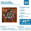 C03 ADORNO NAVIDEÑO/ COD: LDD-24010- CJN 18 UNDS