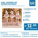 C03 ADORNO NAVIDEÑO DE 50 CMS  / COD: CR24006-50 - CJN 72 UNDS