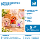 C01 LLAVERO DE PELUCHE COD: 10436 CJN 360 UND