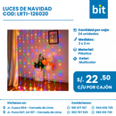 C01 LUCES DE NAVIDAD MULTICOLOR COD: LRTI-126020 CJN 24 UNID