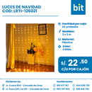 C01 LUCES DE NAVIDAD CALIDO COD: LRTI-126021 CJN 24 UNID